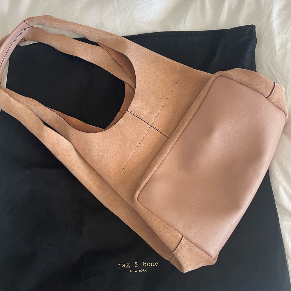 Rag and bone suede bag.